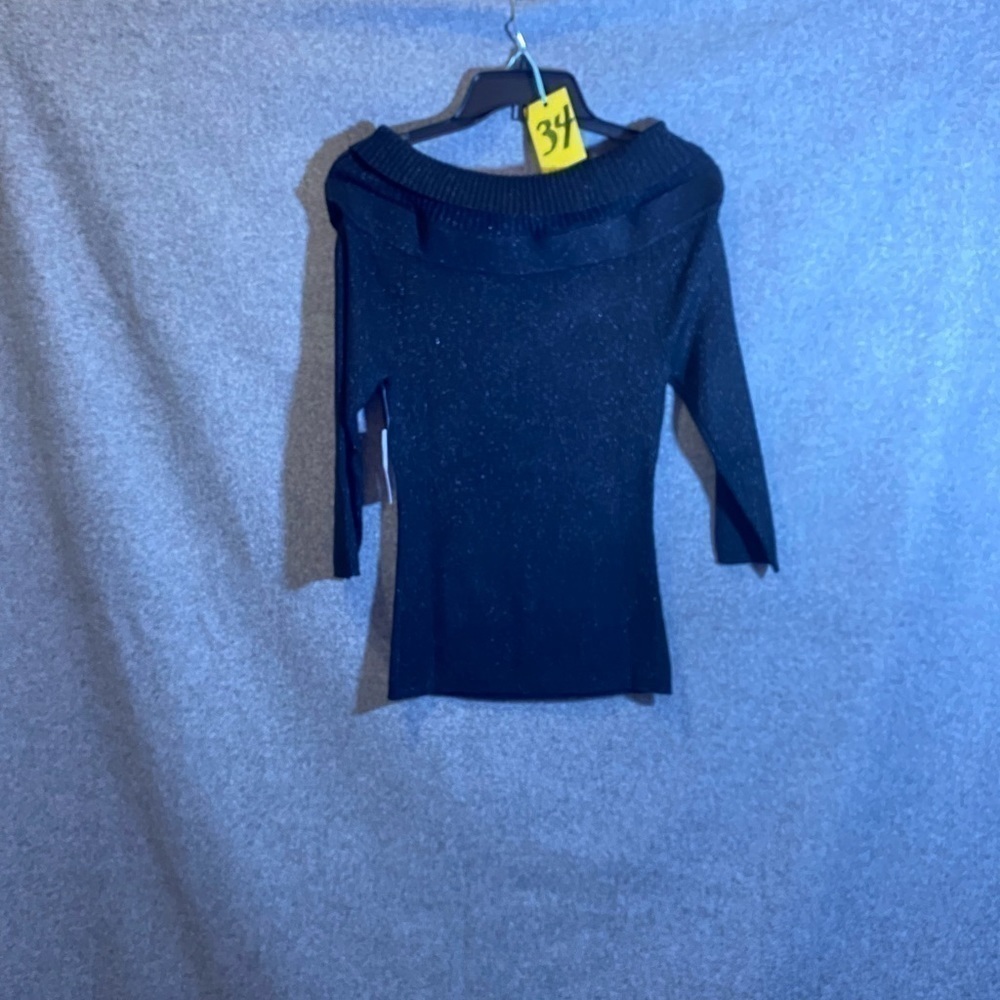 34.  7th Avenue NYCo Black Sparkle Sweater Size M